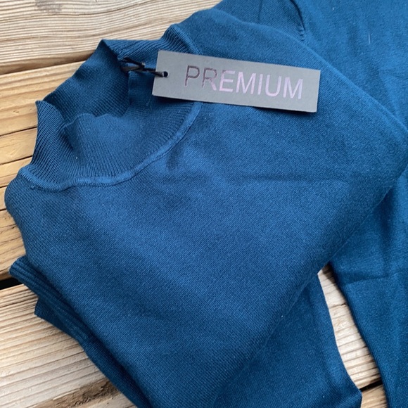 Johnny- Blue Sweater/ Mid Turtle Neck Shirt - Picture 2 of 5